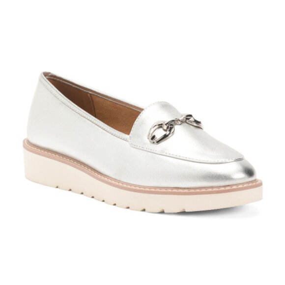 NATURALIZER Leather Wide Width Adiline Loafers - Picture 1 of 2